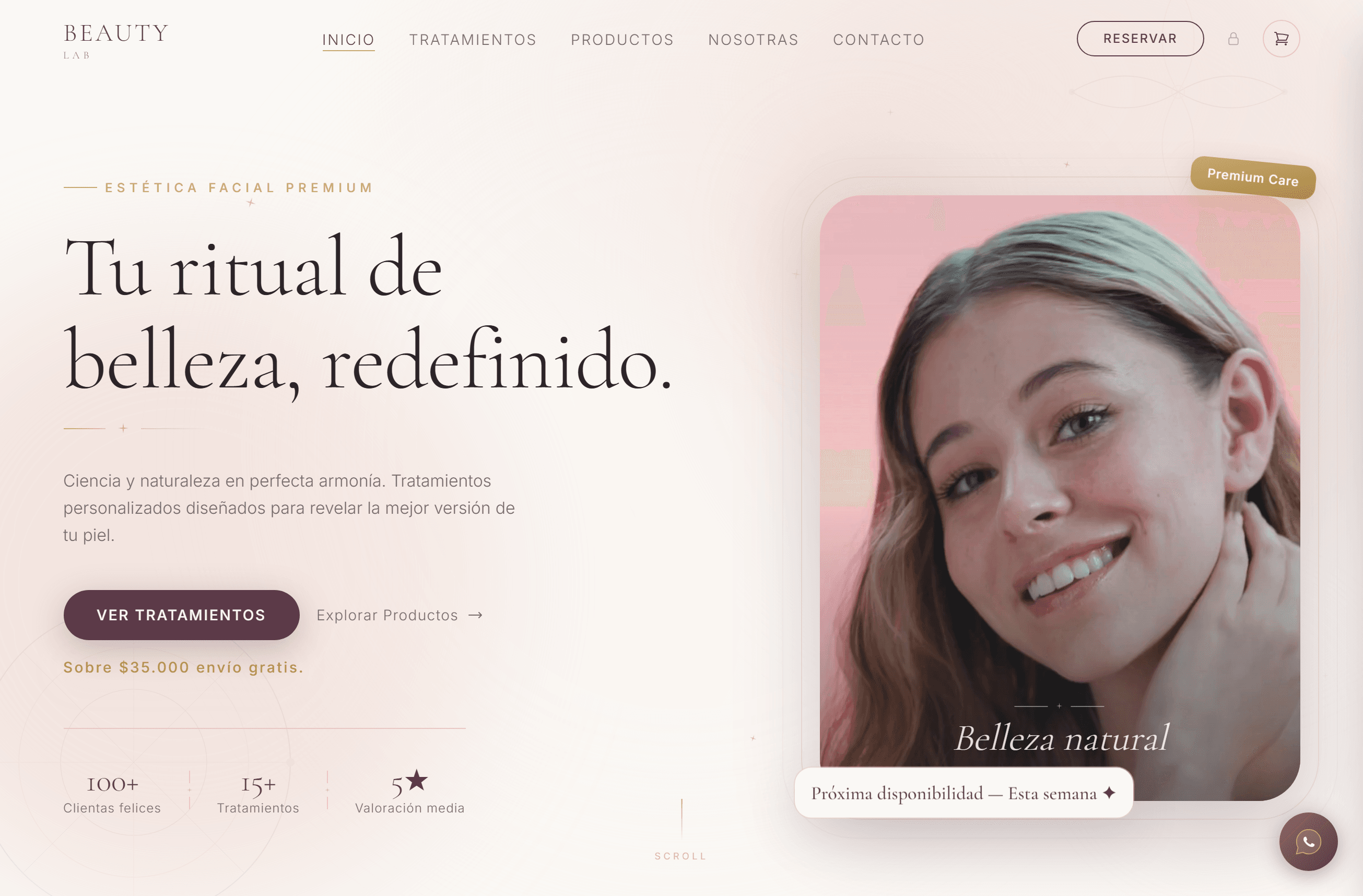 Sitio web Clínica Beauty Lab — posicionamiento en Google Chile